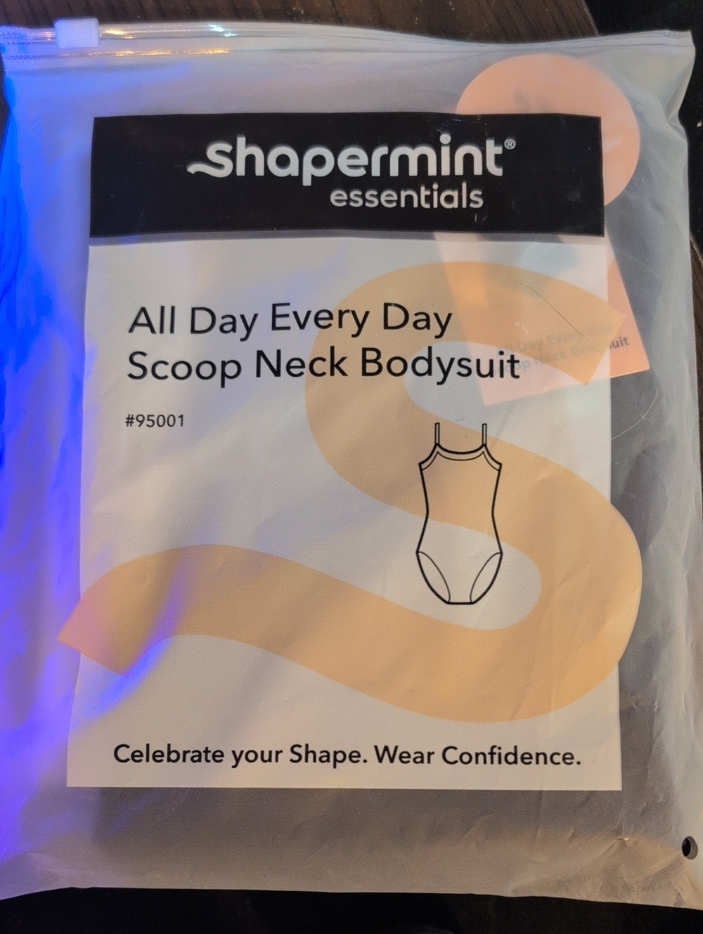Shapermint Essentials Scoop Neck Bodysuit - Black Size L